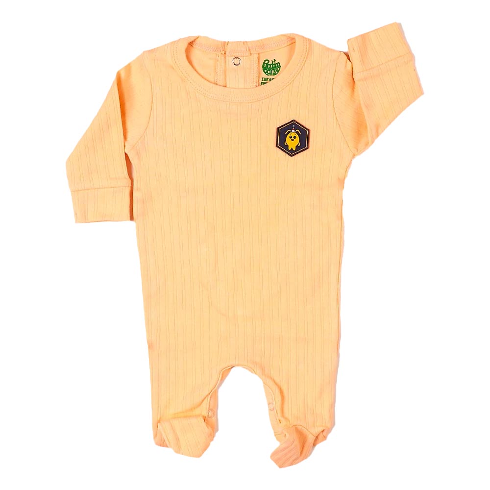 Infant Romper V-Rib - Peach