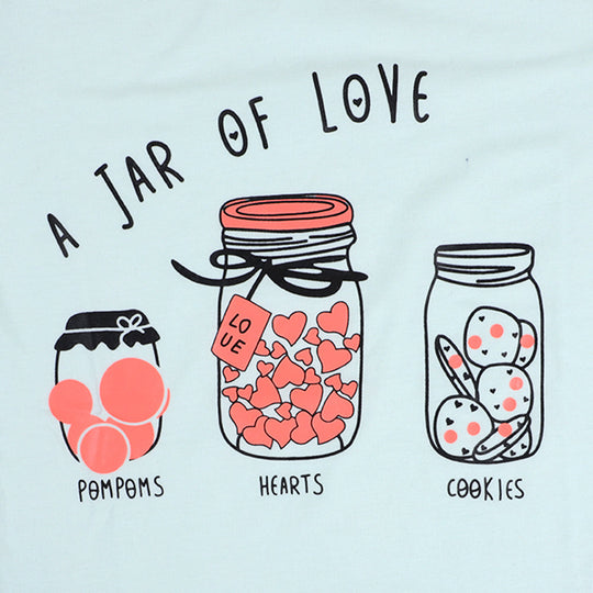 Jar Of Love T-Shirt For Girls - Mint