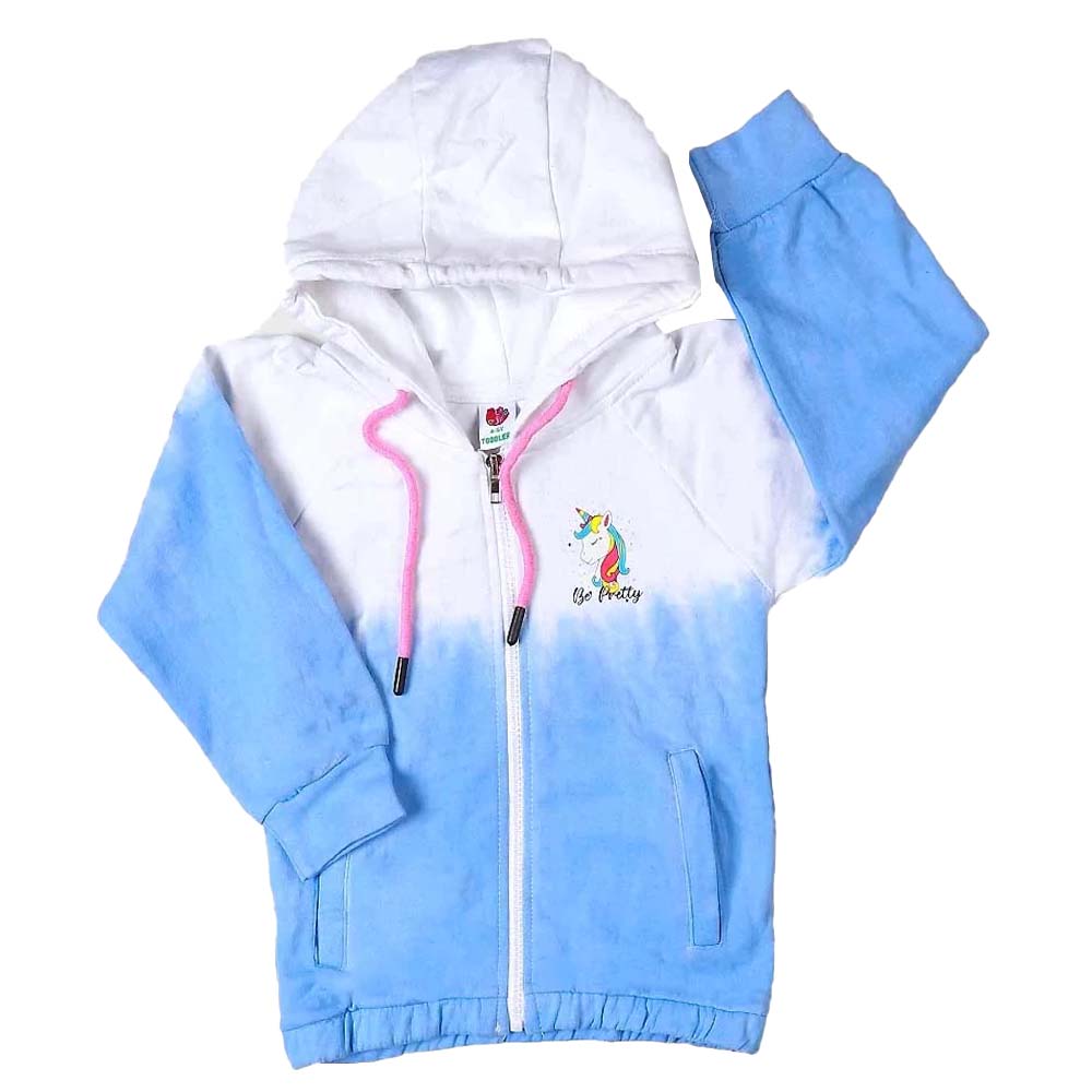 Be Pretty Knitted Girls Jacket - White/Blue