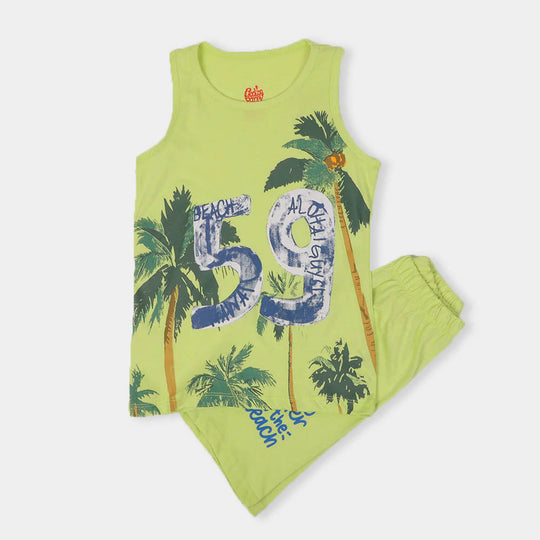 Boys 2 Pcs Suit Aloha Guys - Green