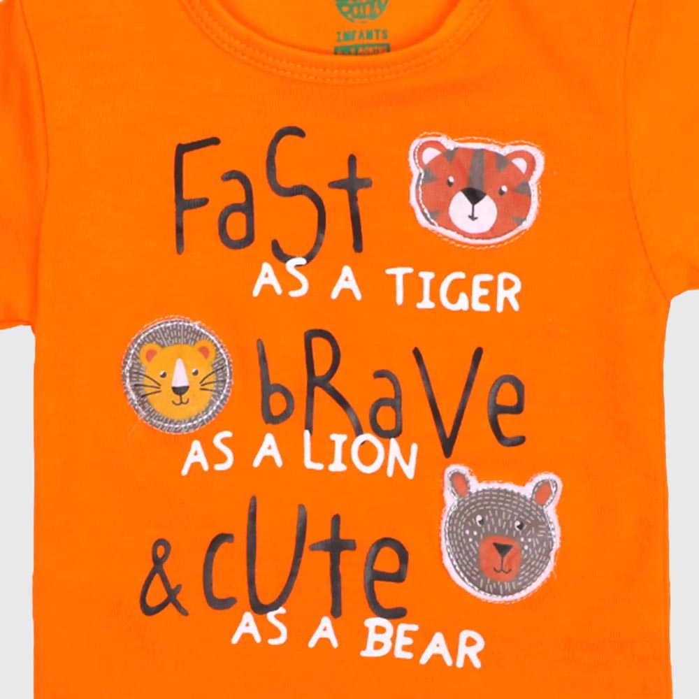 Infant Boys T-Shirt FAST BRAVE - Orange