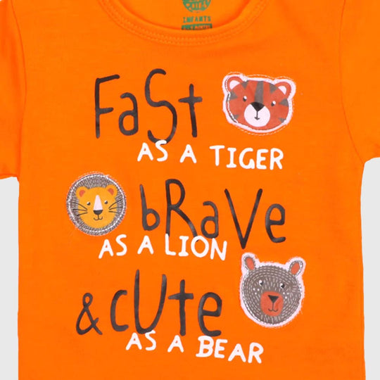 Infant Boys T-Shirt FAST BRAVE - Orange