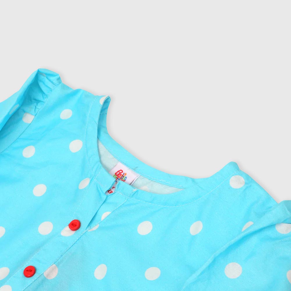 Infant Girls Digital Print Kurti Baby Floral -Blue