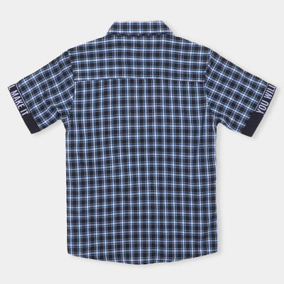 Boys Casual Shirt Loaded-Blue Check