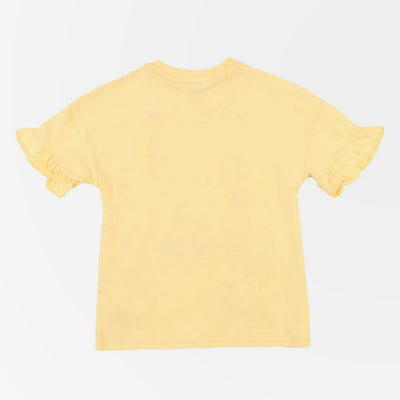 Girls T-Shirt Character - Pastel Yellow