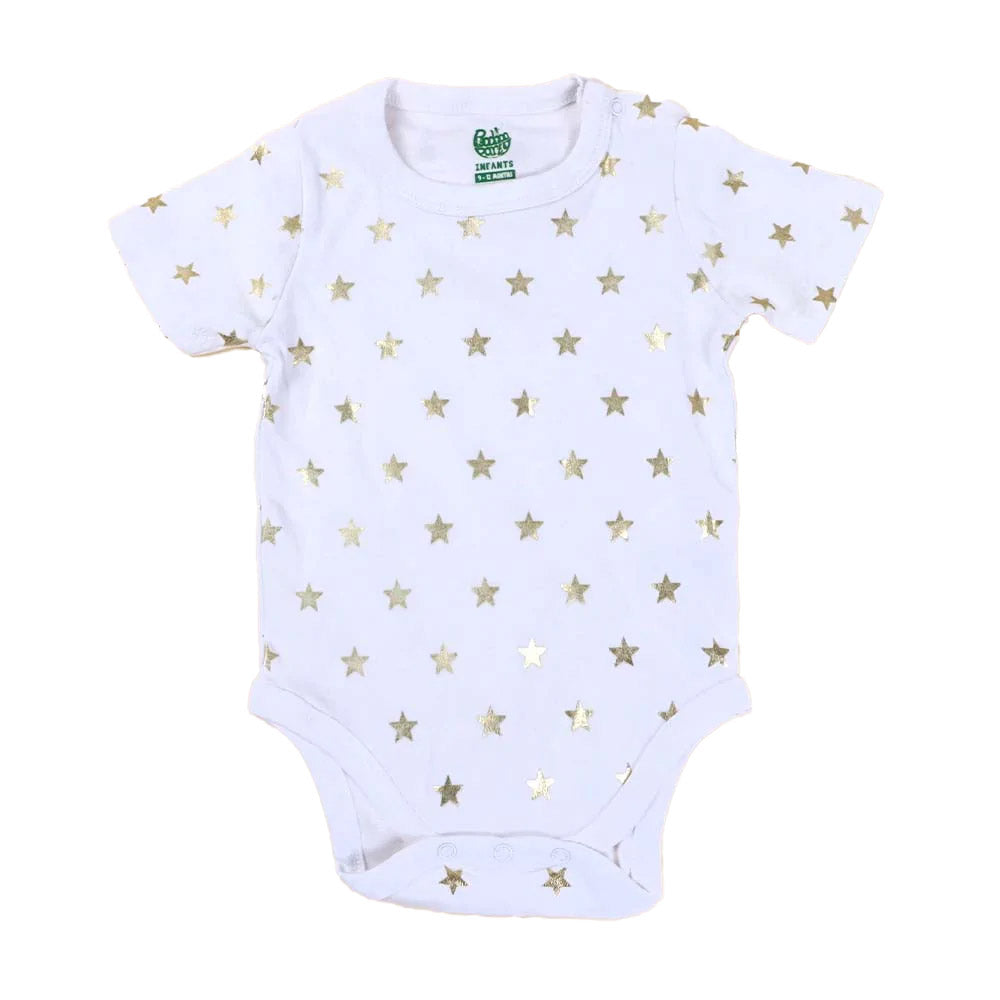 Star Romper For Unisex - White