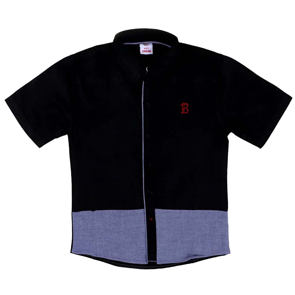 Infants Boys Casual Shirt BP Oxford C&S E-C -BLACK