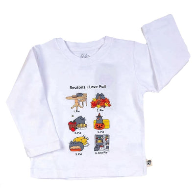 Love Fall T-Shirt For Girls - White