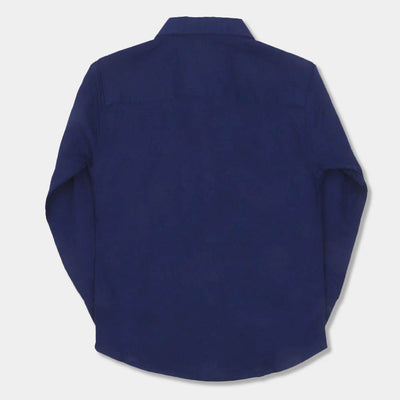 Boys Casual Shirt Snap Loop-Blue