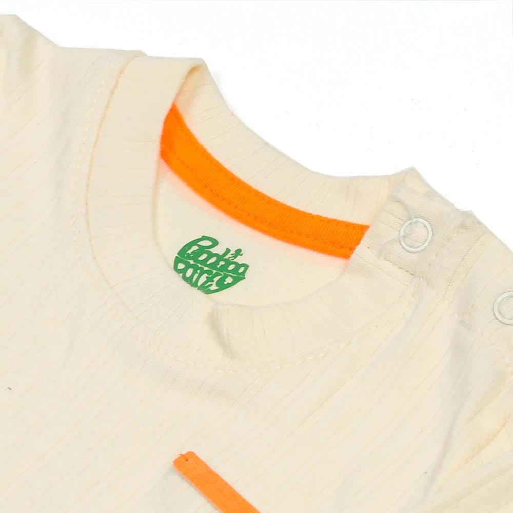 Infant T-shirt F/S Rib - Off White