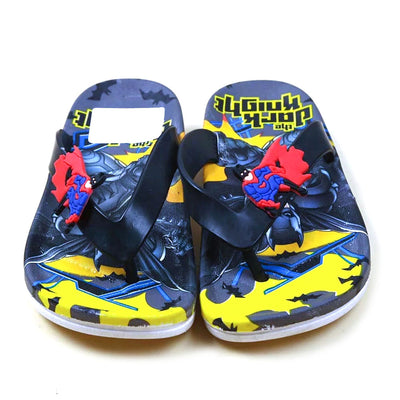 Character Casual Slippers For Boys - Black