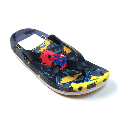 Character Casual Slippers For Boys - Black