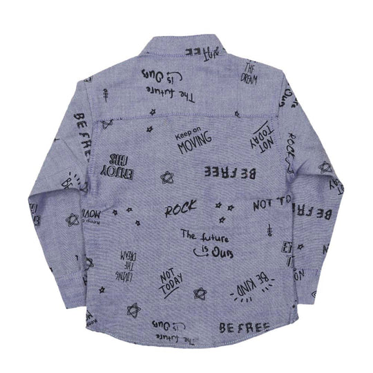 Be Kind Casual Shirt For Boys - Blue