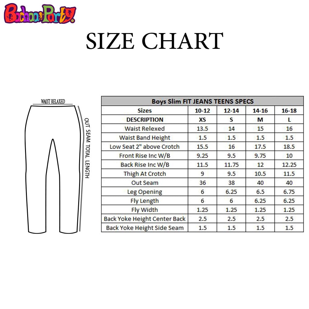 Teens Boys Pant Denim TBB-002 - CHARCOAL