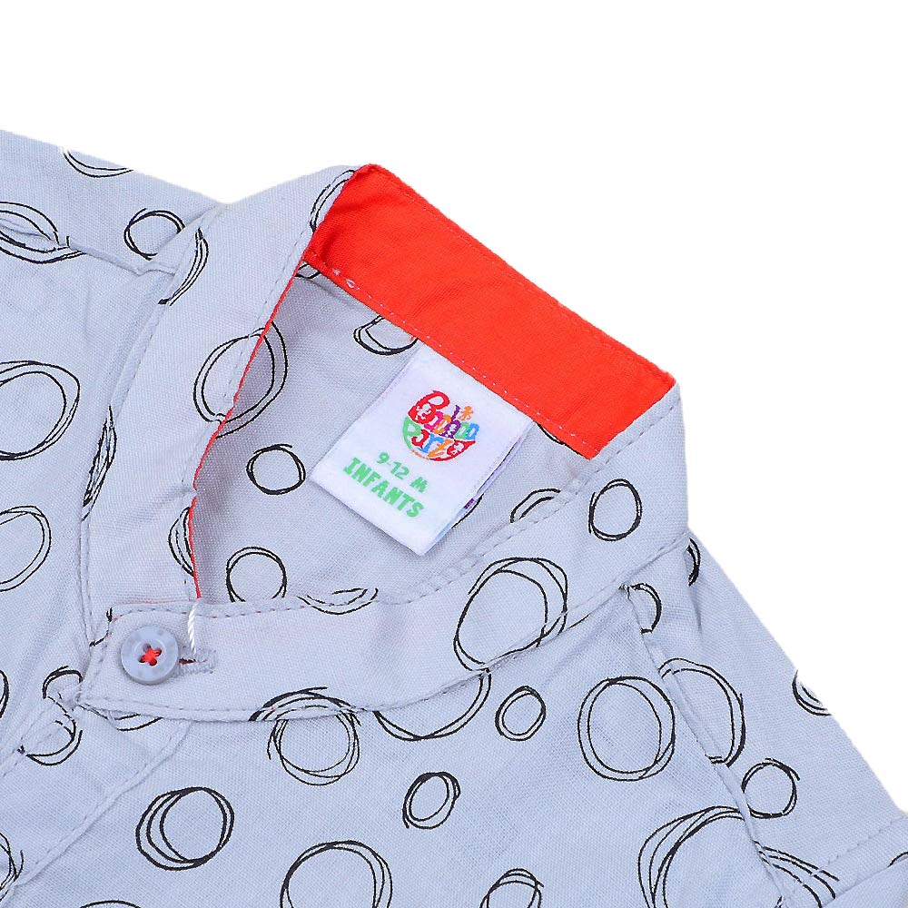 Circle Casual Shirt For Boys - Grey