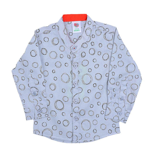Circle Casual Shirt For Boys - Grey