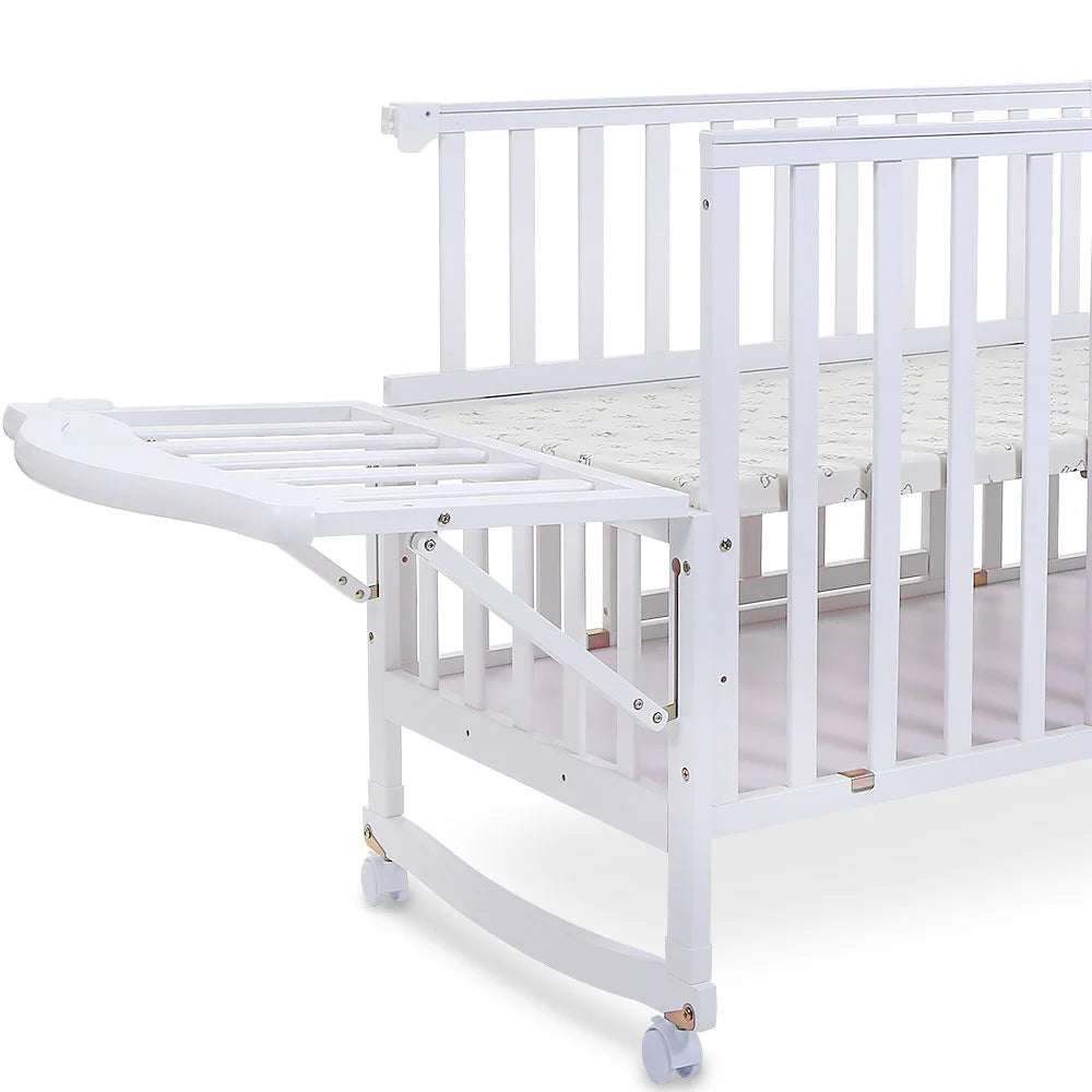 Tinnies Wooden Cot-White T901 E-C