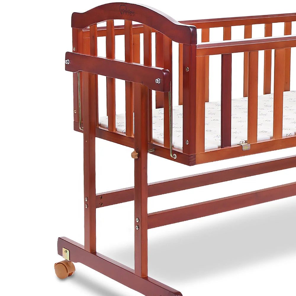 Tinnies Wooden Crib-Brown T801 E-C