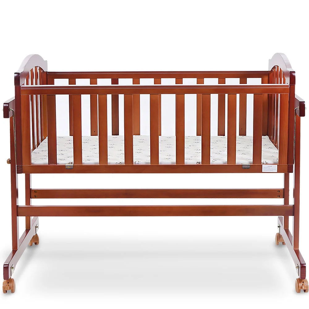 Tinnies Wooden Crib-Brown T801 E-C