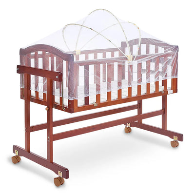 Tinnies Wooden Crib-Brown T801 E-C