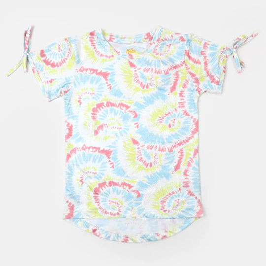 Girls Cotton T-Shirt  - Multi