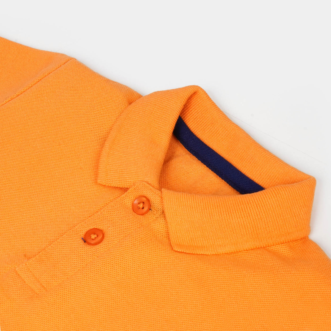 Boys Cotton Polo Shirt Tri Cut & Sew - Orange
