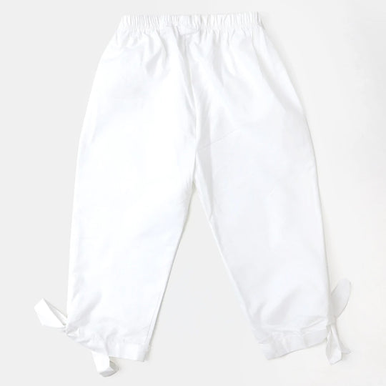 Girls Cotton Eastern Pant | White