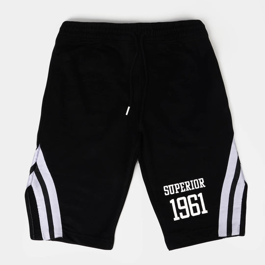 Boys Teens Knitted Short Superior - BLACK