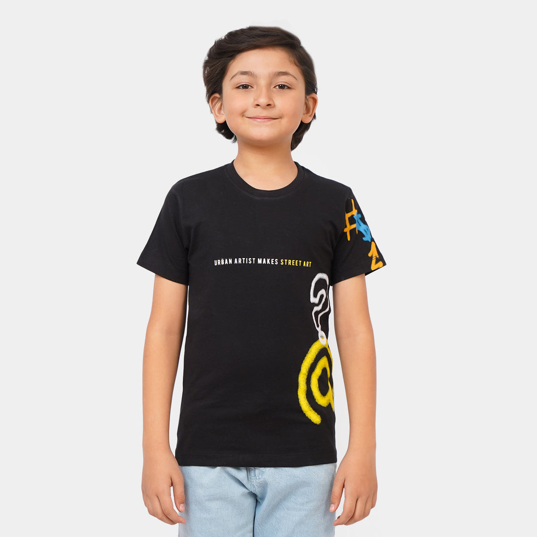 Boys T-Shirt Urban Artist - Jet Black