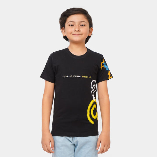 Boys T-Shirt Urban Artist - Jet Black