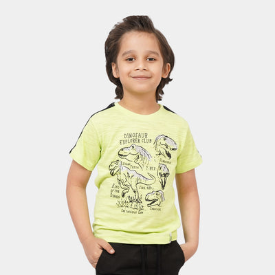 Boys Cotton T-Shirt Explorer - Sharp Green