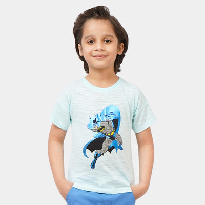 Boys Cotton T-Shirt Character - Sky Blue