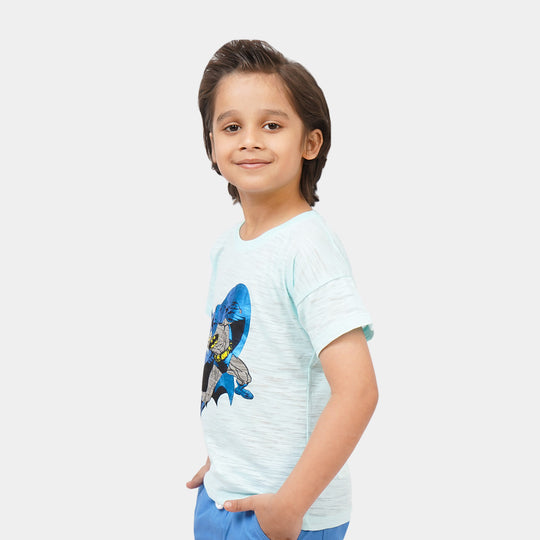 Boys Cotton T-Shirt Character - Sky Blue