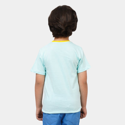 Boys Cotton T-Shirt Unstoppable - Sea green