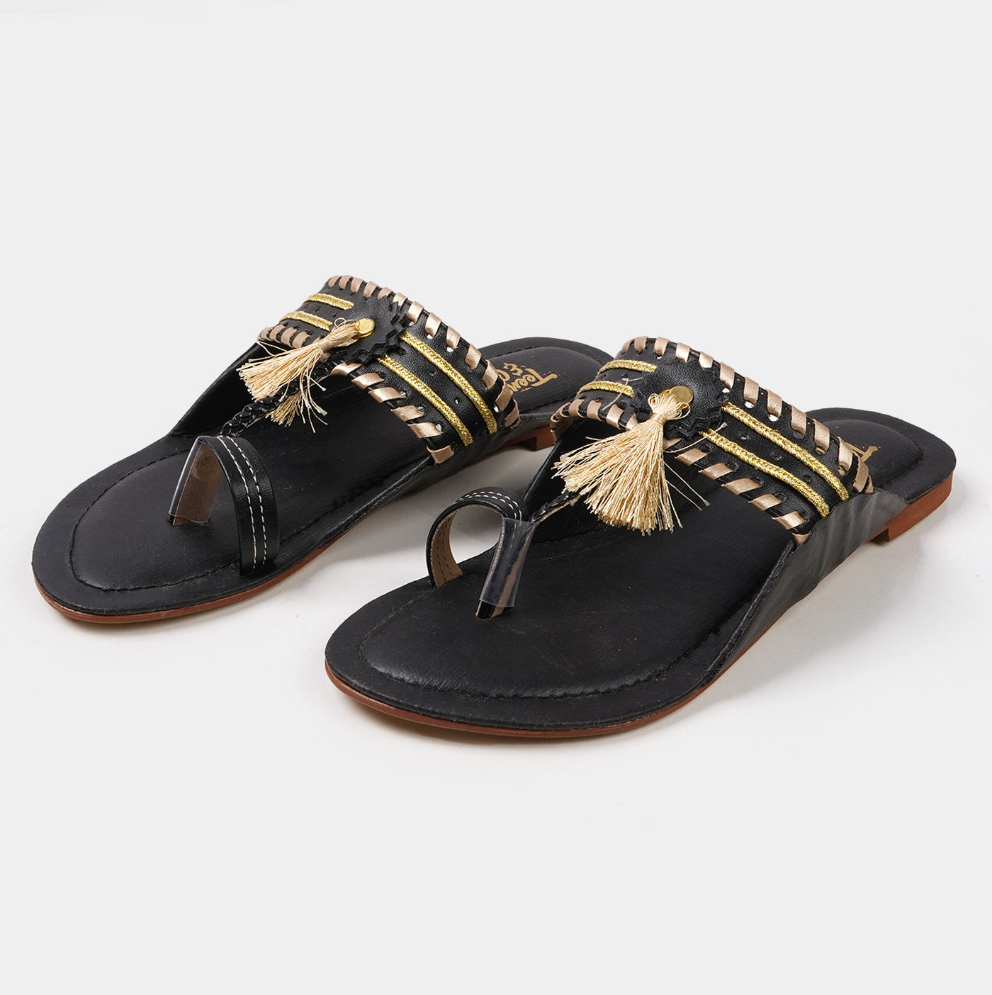 Teens Girls Slipper SL-1 - Black/Gold