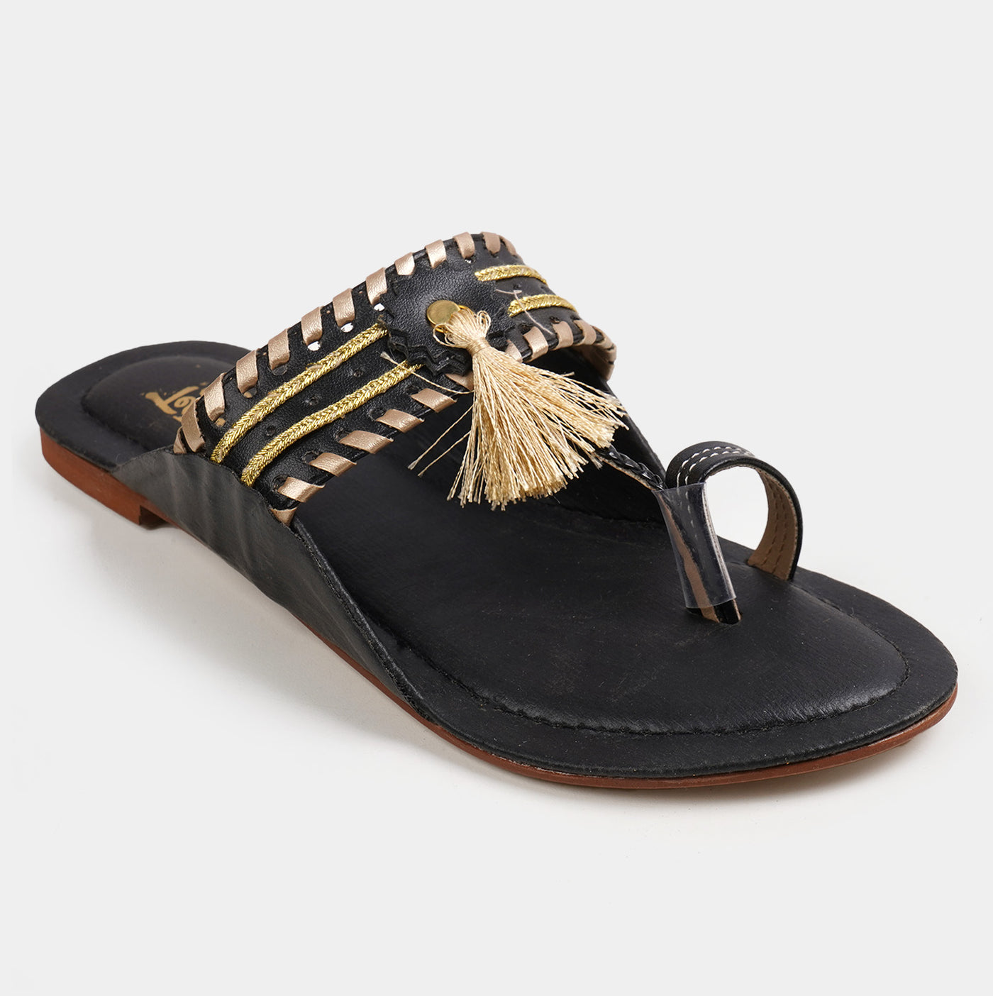 Teens Girls Slipper SL-1 - Black/Gold