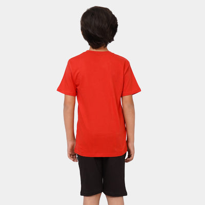 Boys Cotton 2Pcs Suit Every Moment - Red
