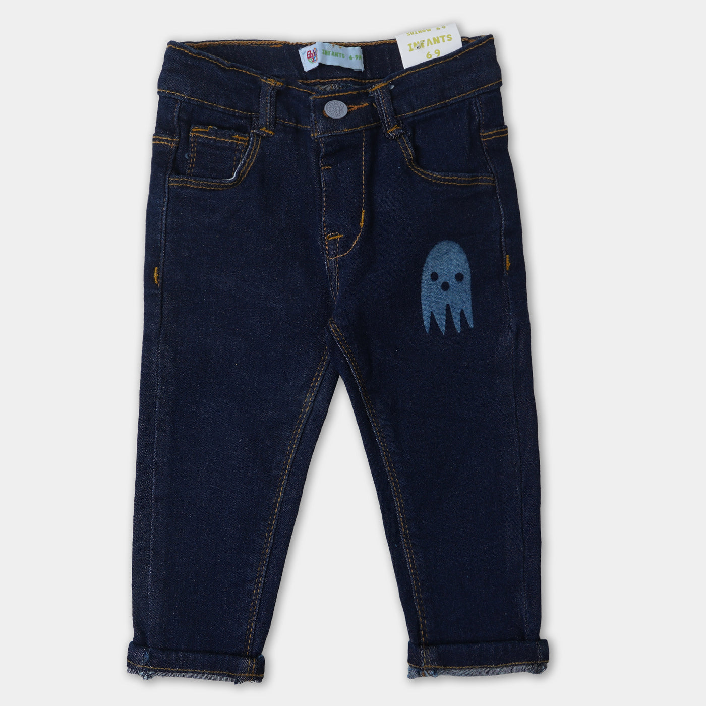 Infant Boys Pant Denim Monster - DARK BLUE