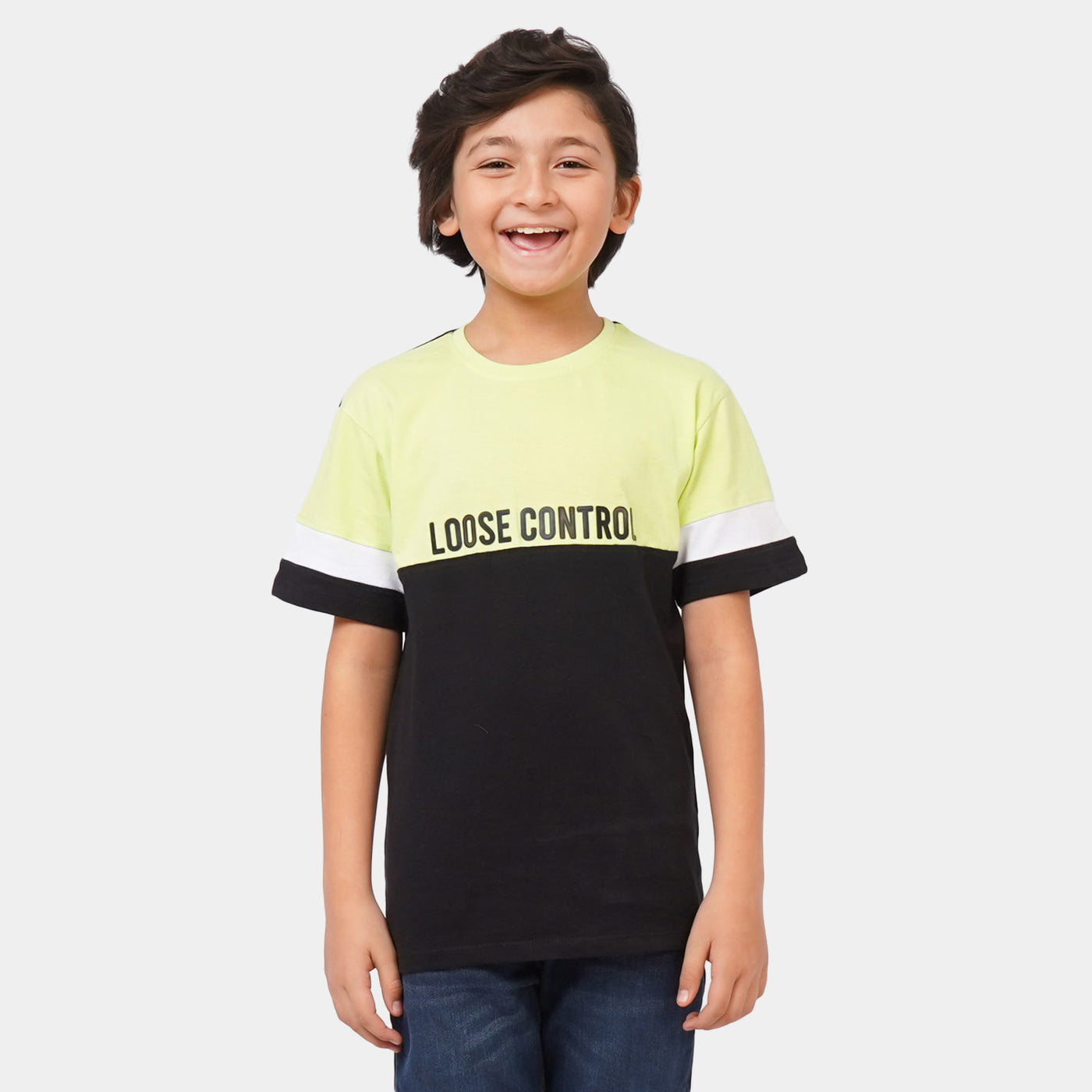Boys Cotton T-Shirt Loose Control - Sharp Green