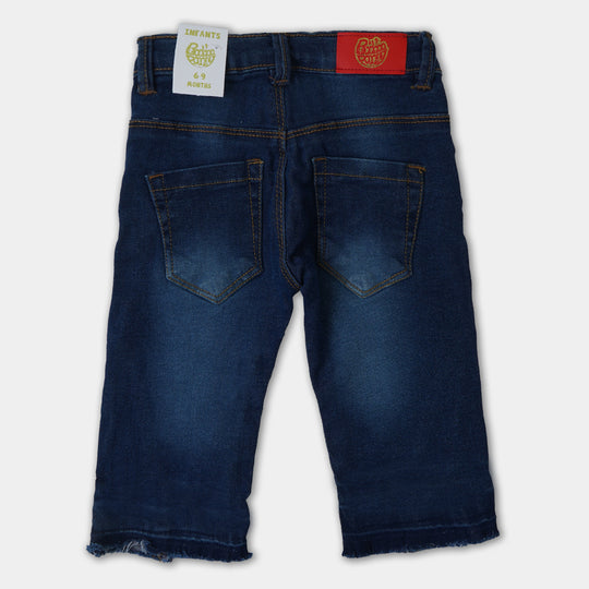 Infant Girls Pant Denim Bottom - Mid Blue