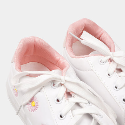 Teens Girls Sneakers SK IS-1 - White/Pink