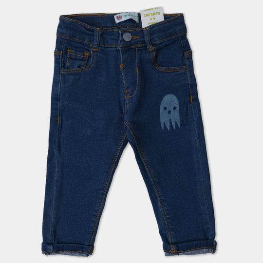 Infant Boys Pant Denim Monster - Mid Blue