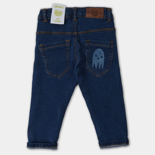 Infant Boys Pant Denim Monster - Mid Blue