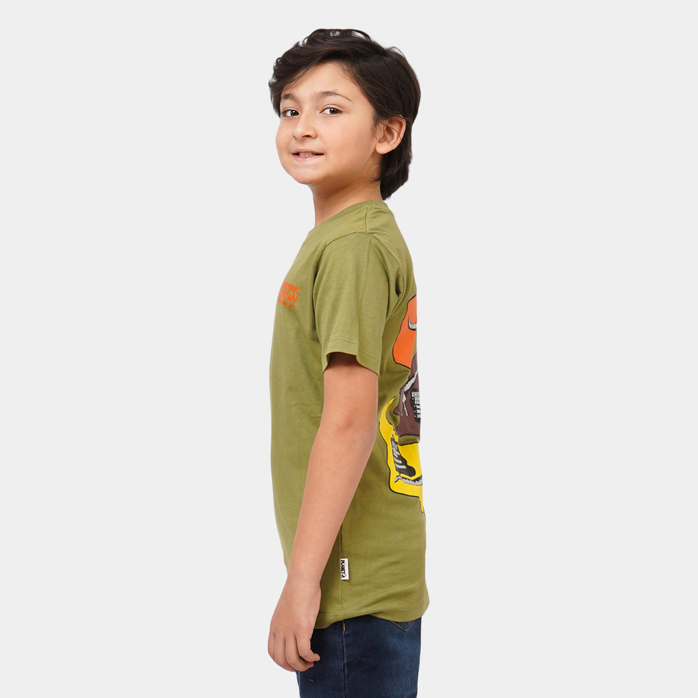 Boys T-Shirt Pre-Historic - Green