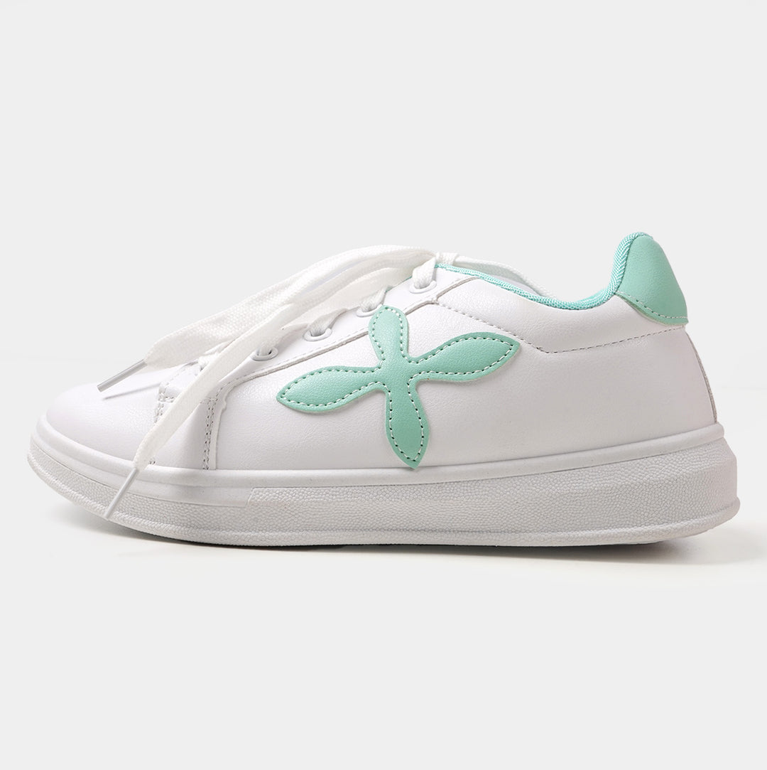 Teens Girls Sneakers W30 - White/Green