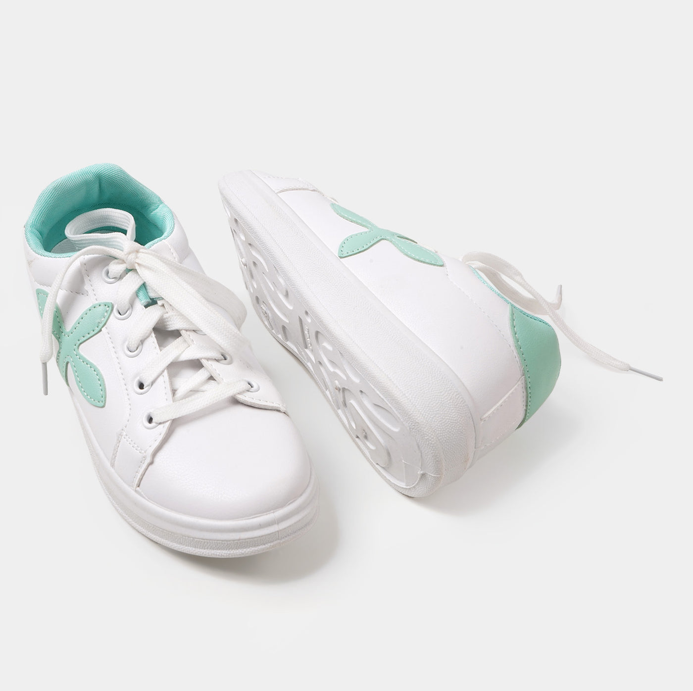 Teens Girls Sneakers W30 - White/Green