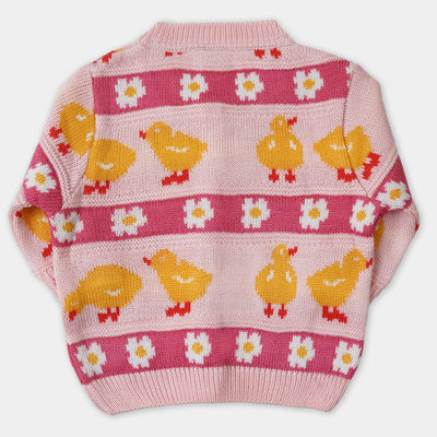 infant Girls Sweater Chick - Pink
