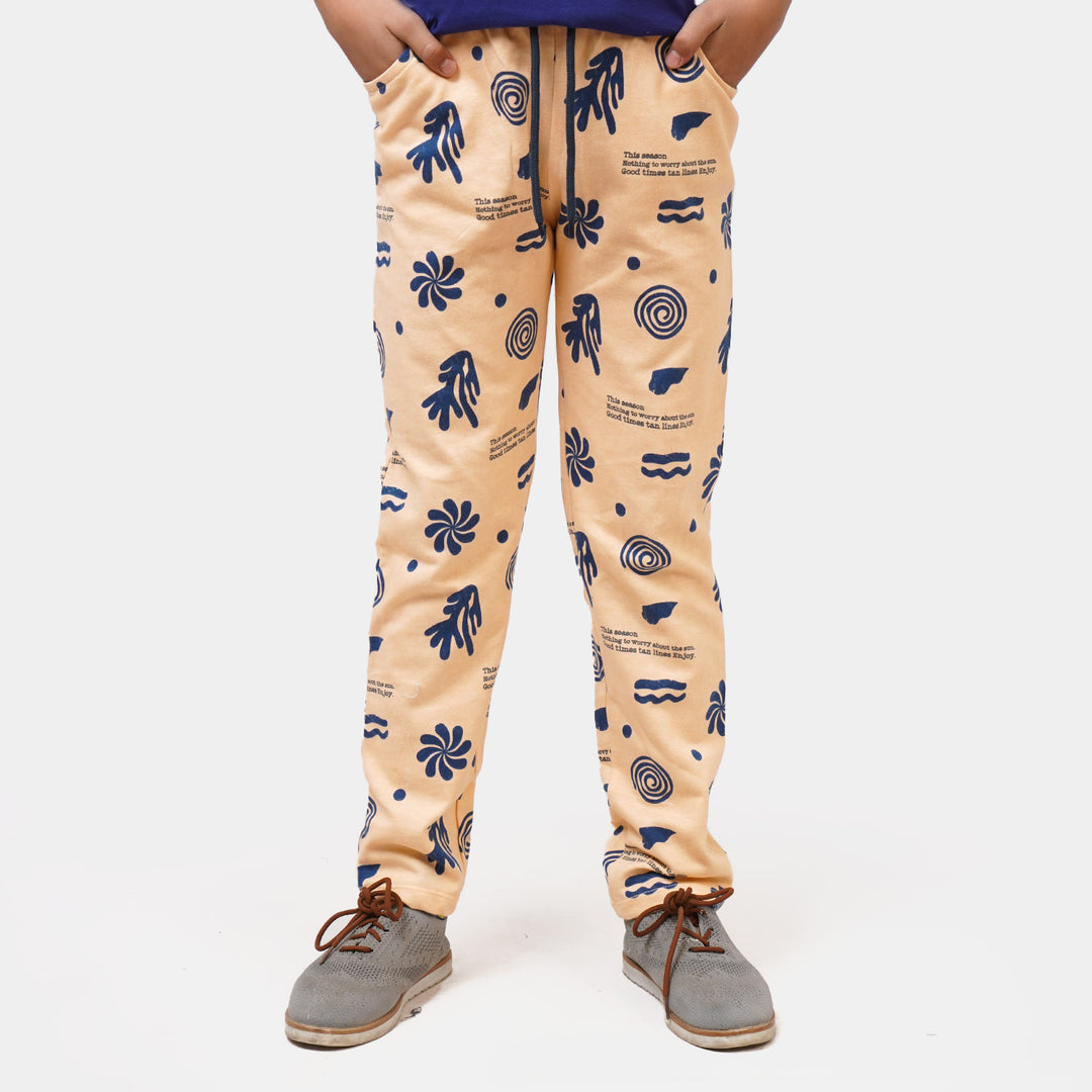 Boys Terry And Fleece Pyjama Hawai - Light Peach