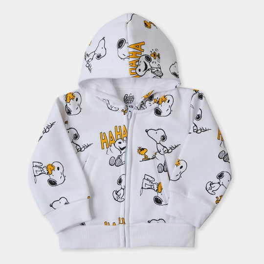 infant Boys Jacket Haha - White