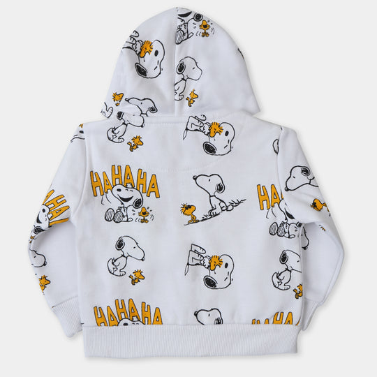 infant Boys Jacket Haha - White